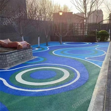 巨鳥生產彩色塑膠跑道 室外橡膠顆粒 地面跑道施工