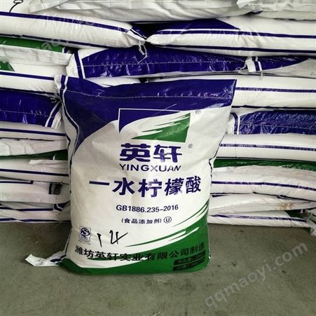 食品级供应潍坊英轩食品级99%一水柠檬酸