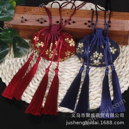 端午节香包香囊空袋古典汉服荷包袋烫金和风挂脖随身流苏香袋